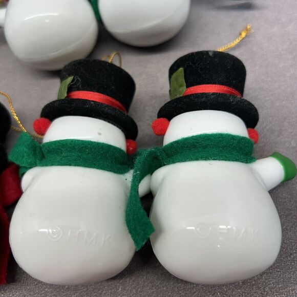 Vintage HMK Snowman Hard Plastic String Light Covers /Ornaments - Picture 10 of 12